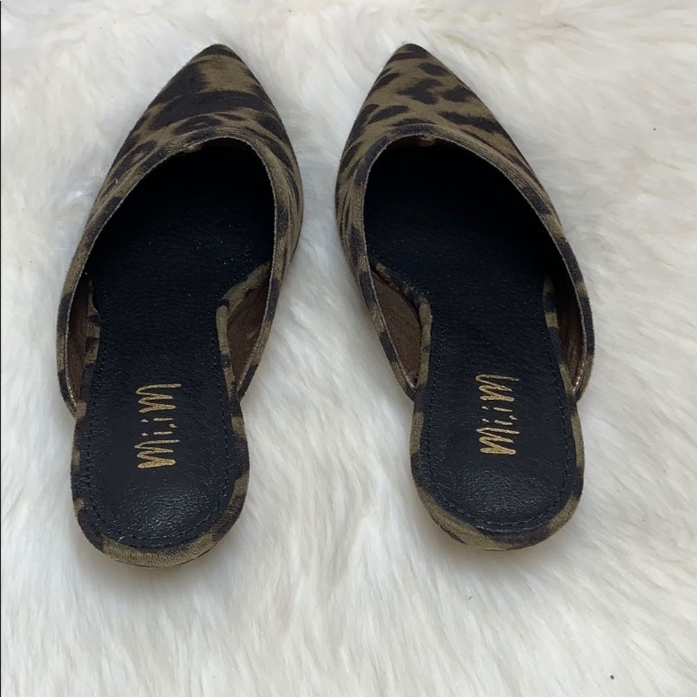 Anthro Mi.iM Leopard Print Suede Mules Sz 6.5‎ - Picture 3 of 6